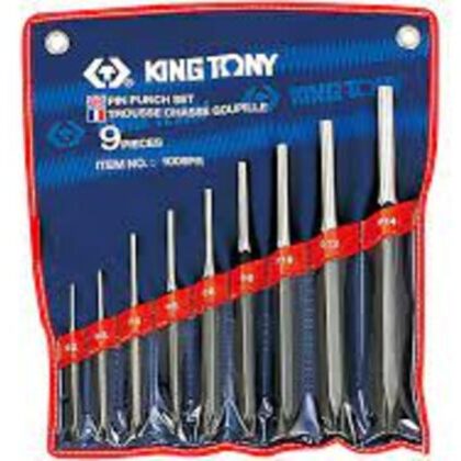 KING TONY PIN PUNCH SET 2 14mm 9PC | 1009PR