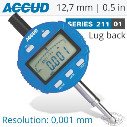 ACCUD DIGITAL INDICATOR LUG BACK 12.7MM/0.5"- AC211-010-01