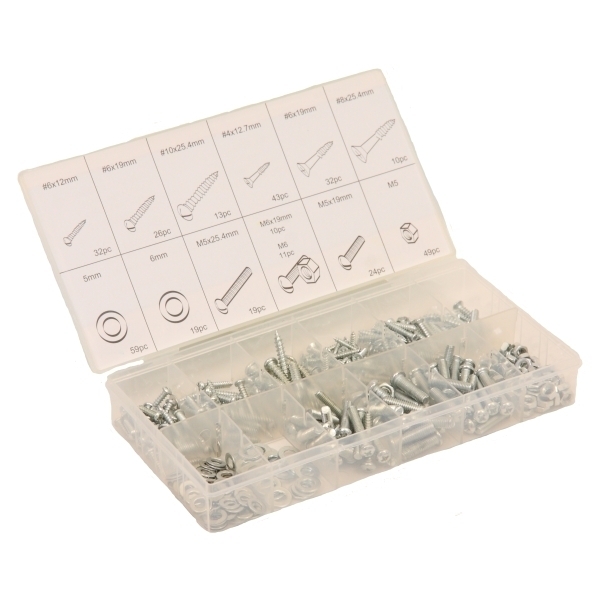 Micro-Tec 347Pcs Screw/Nut Assortment | I45222 - BR Trading