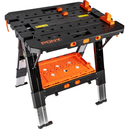 PONY WORK TABLE AND SAWHORSE WITH 4PC BENCH DOGS - AC60