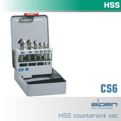 ALPEN - COUNTERSINK SET HSS 6 PIECE ALP CS6