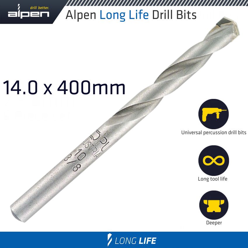 ALPEN - MASONRY DRILL BIT LONG LIFE 14 X 400MM ALP51714