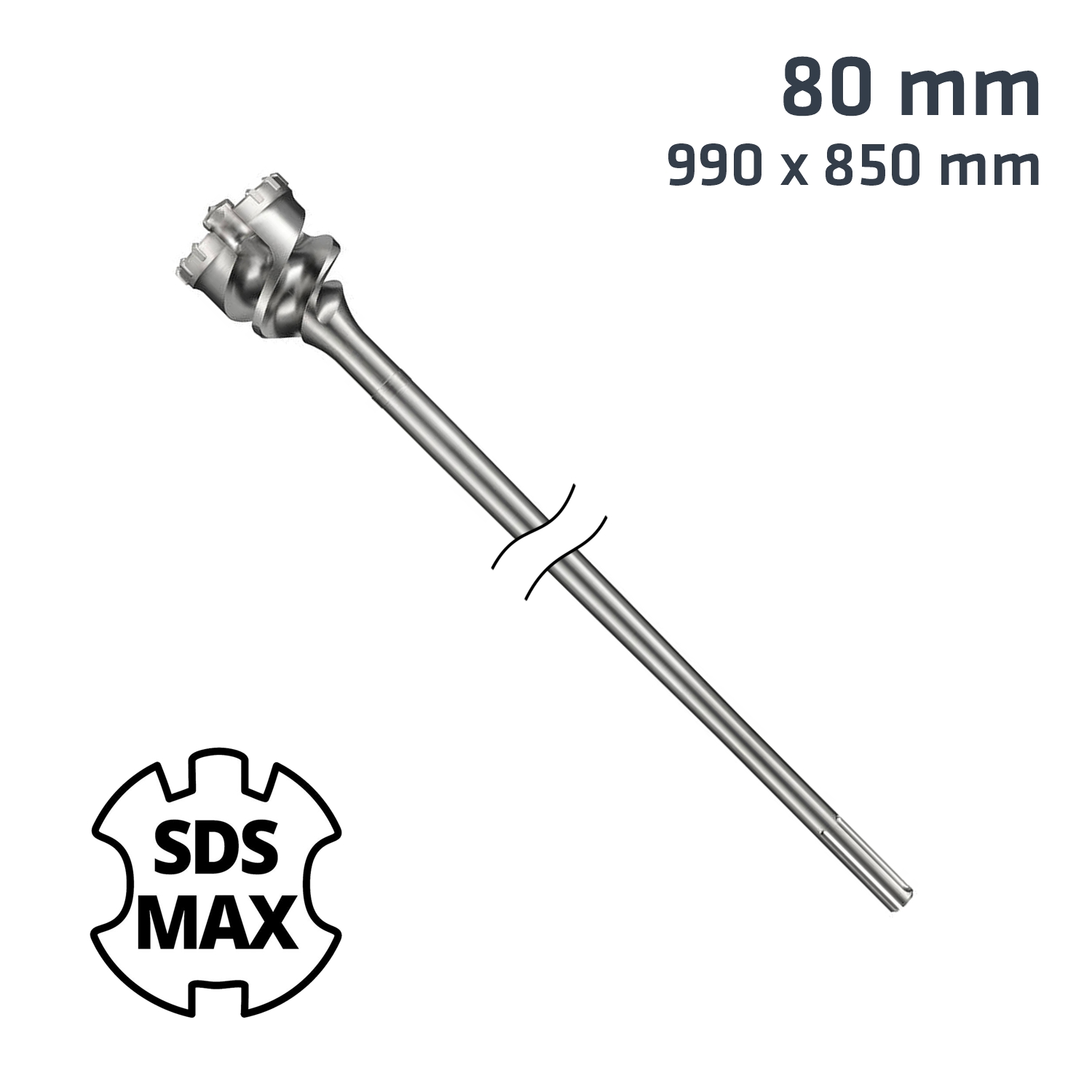 ALPEN - SDS MAX MILL CR 80MM X 990 X 850 DRILL BIT ALP886080