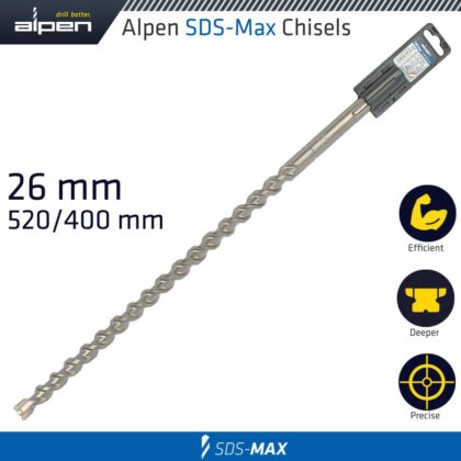 ALPEN - SDS MAX DRILL BIT 520X400 26MM ALP89126