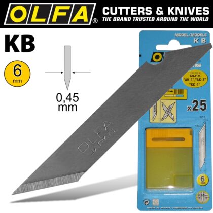 OLFA BLADES KB 2 5/PACK 6MM BLA KB