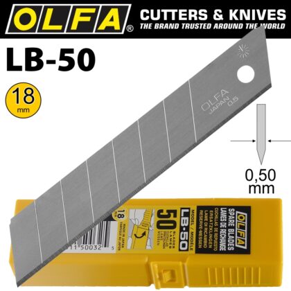 OLFA BLADES LB-50 50/PACK 18MM BLA LB50