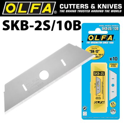 OLFA BLADE SKB-2S 10 PACK STAINLESS STEEL FOR SK-12 SK-4 SK-5 SK-9 UTC BLADE SKB-2S-10B