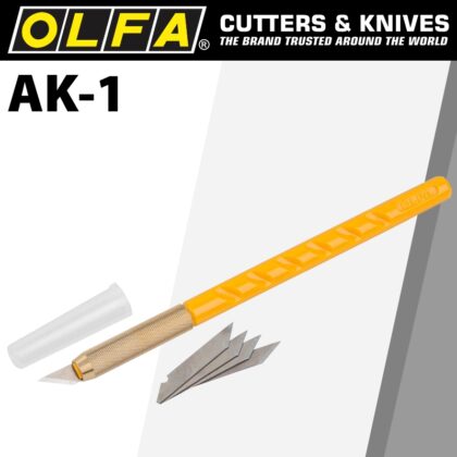 OLFA CUTTER MODEL AK-1 ART KNIFE X25 SPARE BLADES CTR AK1