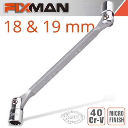 FIXMAN HINGED SOCKET WRENCH 18X19MM FIX B0506