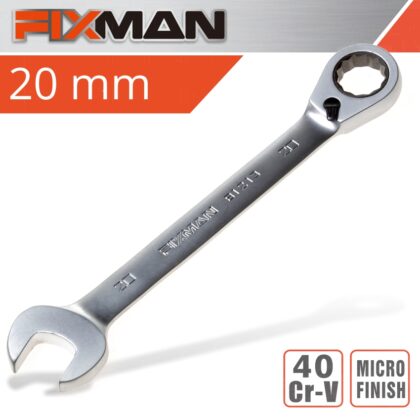 FIXMAN REVERSIBLE COMBINATION RATCHETING WRENCH 20MM FIX B1213