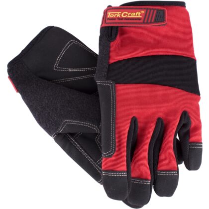 TORK CRAFT - WORK GLOVE MEDIUM-ALL PURPOSE RED WITH TOUCH FINGER GL02
