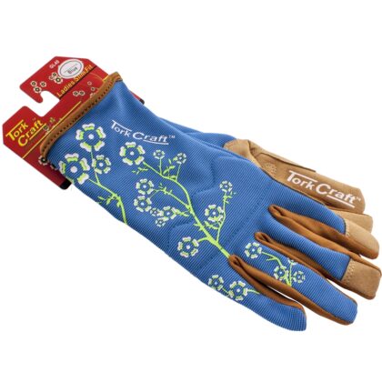TORK CRAFT - LADIES SLIM FIT MEDIUM GARDEN GLOVES BLUE GL43
