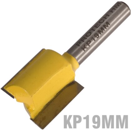 PRO-TECH- STRAIGHT BIT 19MM X 20MM CUT 2 FLUTE METRIC 1/4" SHANK KP19MM
