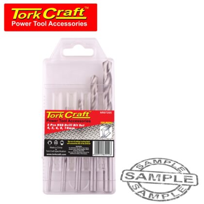 TORK CRAFT - HSS DRILL BIT SET 5PC 4-5-6-8-10MM NR07205