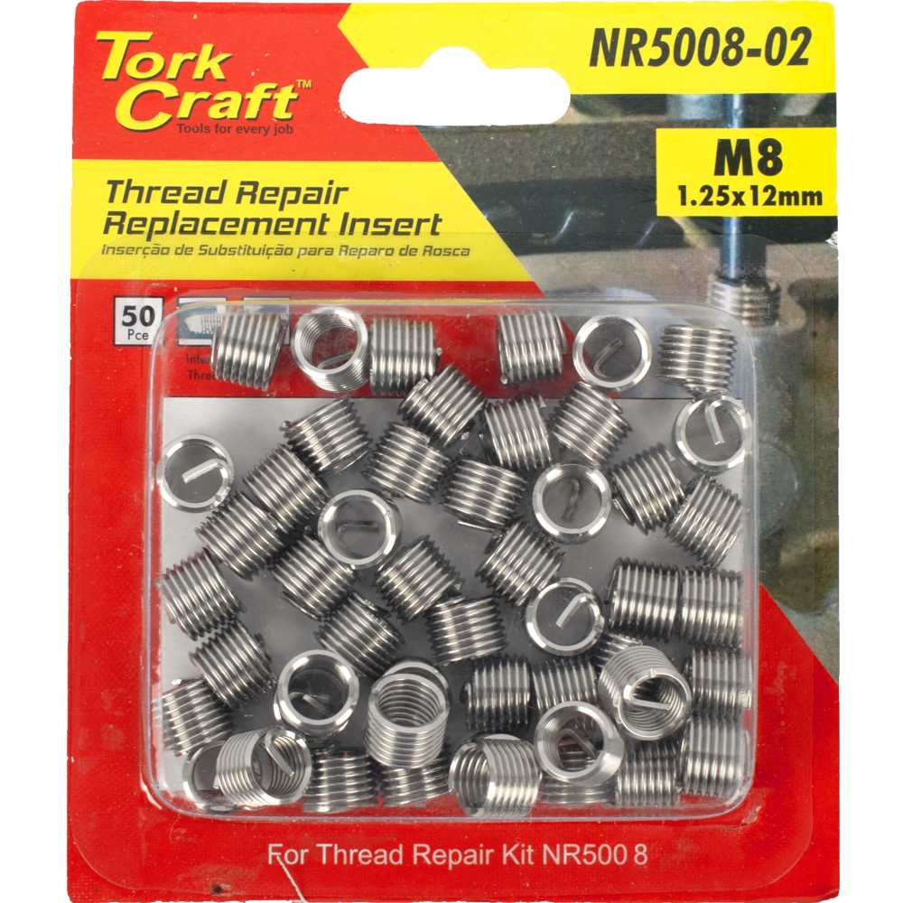 TORK CRAFT - THREAD REPAIR KIT M8 X 1.25 X 1.5D REPL. INSERTS FOR NR5008 NR5008-02