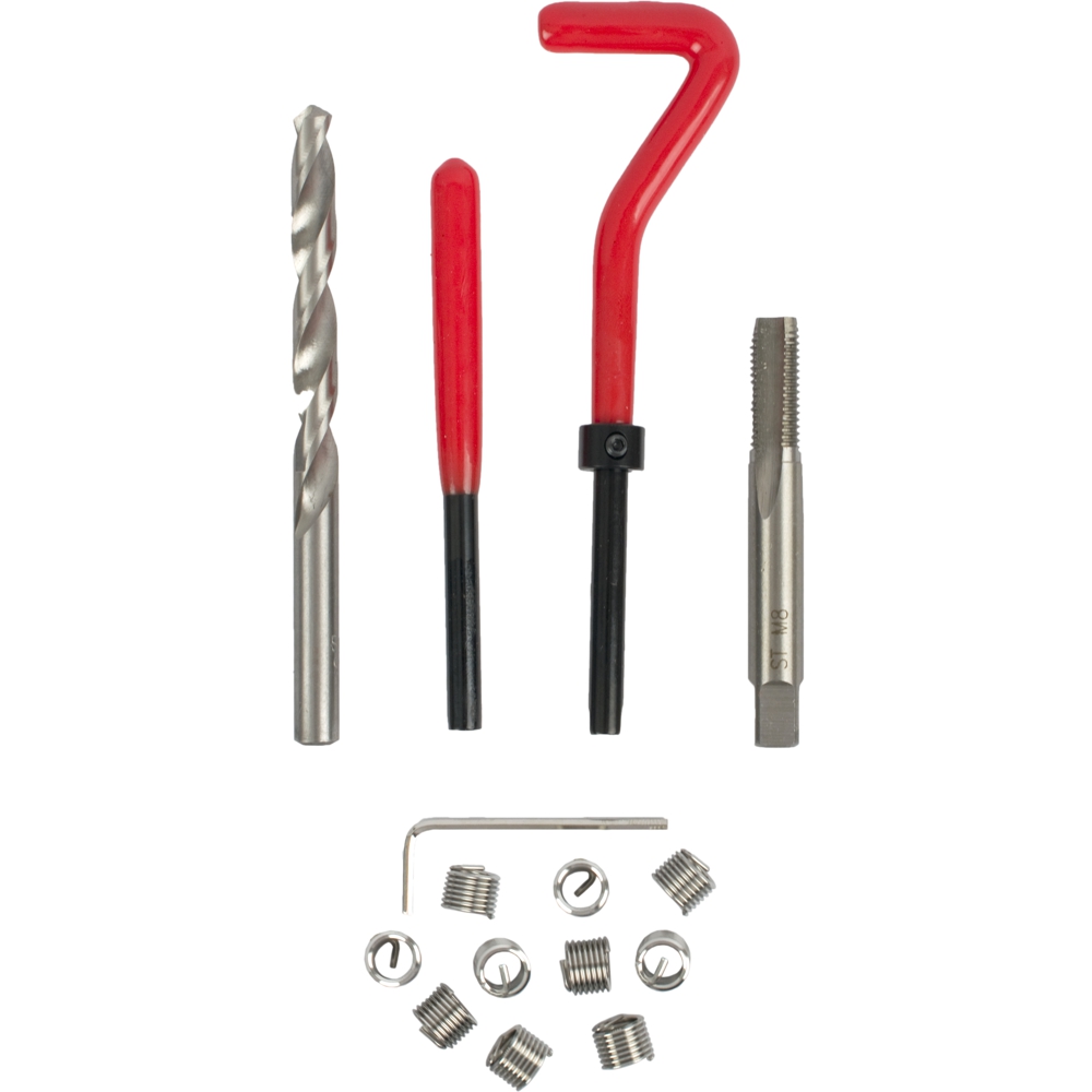 TORK CRAFT - THREAD REPAIR KIT 29PC M8 X 1.25 X 1.5D INTERNAL THREAD CARDED NR5008