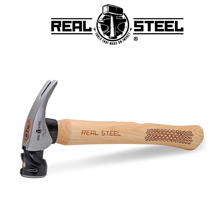 REAL STEAL HAMMER CLAW RIP 570G 20OZ HICKORY WOOD HANDLE - RSH0402