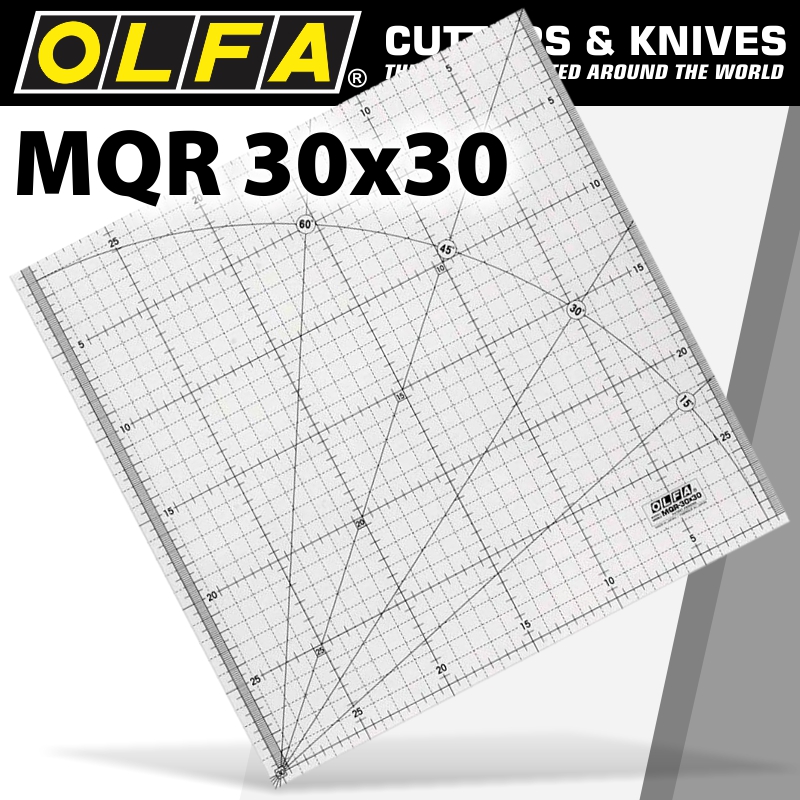 METRIC QUILT RULER 30CM X 30CM - METRIC GRID RUL MQR-30X30