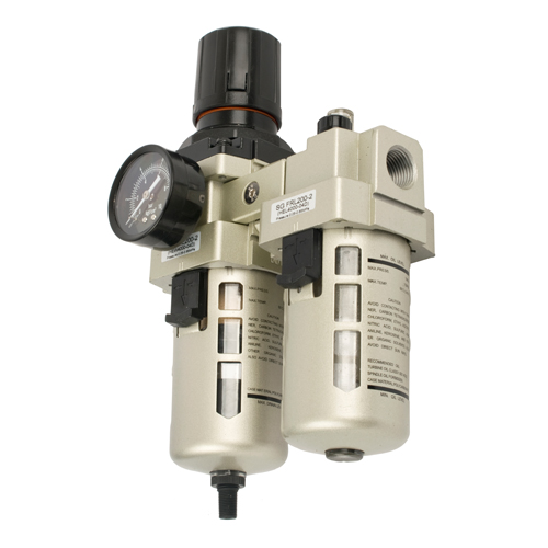 AIRCRAFT - FILTER / REGULATOR / LUBRICATOR 1/2" WITH AUTO DRAIN (HEC4010-04D) SG FRL200-2