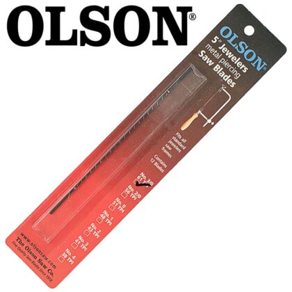 OLSON - JEWELERS METAL PIERCING SAW BLADES 61TPI PLAIN END 6PC SSB47500