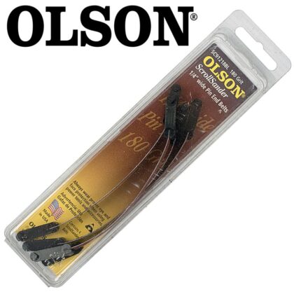 OLSON - SCROLL SAW SANDER 5"125MM X 1/4"180G PIN END 4PC SSB91218BL