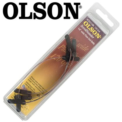 OLSON - SCROLL SAW SANDER 5"125MM X 1/4"120G PLAIN END 4PC SSB92212BL