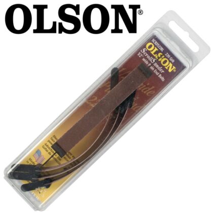 OLSON - SCROLL SAW SANDER 5"125MM X 1/2"220G PLAIN END 4PC SSB92522BL