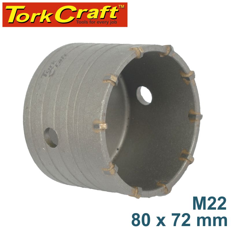 TORK CRAFT - HOLLOW CORE BIT TCT 80 X 72MM M22 TC322210