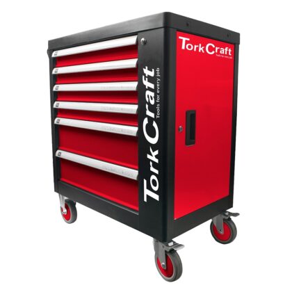 TORK CRAFT - TORK CRAFT 6 DRAWER ROLLER TOOL CABINET ON CASTORS WITH 184PC OF STOCK TC620050