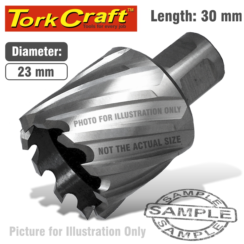 TORK CRAFT - ANNULAR HOLE CUTTER HSS 23 X 30MM BROACH SLUGGER BIT TCAC023-1