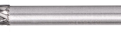 TORK CRAFT - ROTARY BURR TUNGSTEN 6X18X6MM CONICAL CURVE TCBU40606