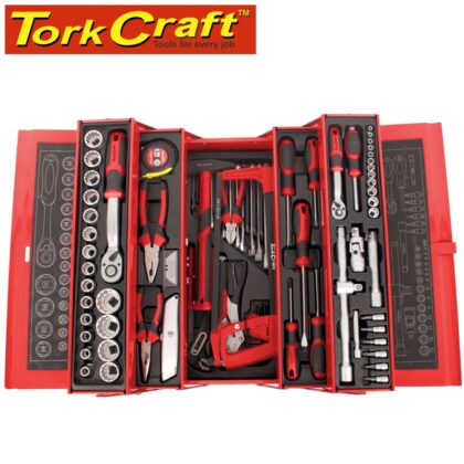 TORK CRAFT - TRADESMAN CANTILEVER TOOL BOX 88PC 5 X TRAY 468X200X203MM TCTB088