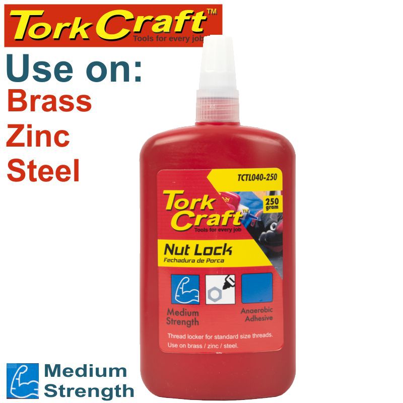 TORK CRAFT - NUT LOCK MEDIUM STRENGTH FOR STD SIZED T 250 GRAM TCTL040-250