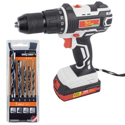 TORK CRAFT - IMP DRIVER TC20030 WITH WOOD DRILL SET ALP TM5 TORKIT040