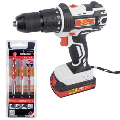 TORK CRAFT - IMP DRIVER TC20030 WITH MULTICUT DRILL SET ALP PM3 TORKIT041