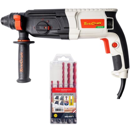 TORK CRAFT - ROT. HAMMER TCRH0800 WITH SDS SET ALP MP5 TORKIT042