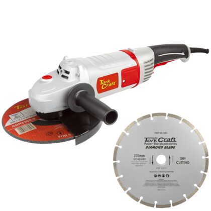 TORK CRAFT - ANGLE GRINDER 230MM TCAG0230 C/W DB3 SEG DIAMOND BLADE TORKIT230C