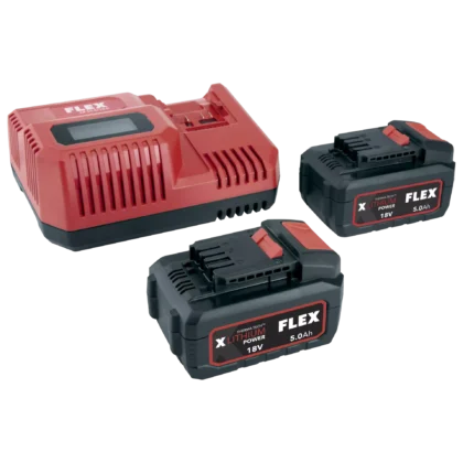 FLEX - Intelligent Rapid 10.8/18.0V and two 5.0Ah Li battery packs - P-Set 55 R