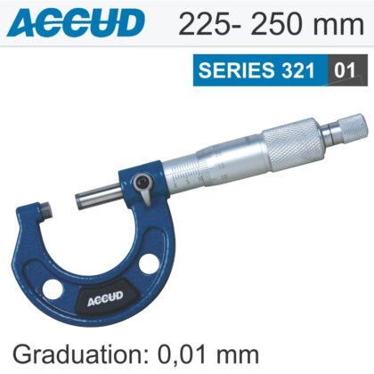 ACCUD - OUTSIDE MICROMETER 225-250MM 0.008MM ACC. 0.01MM GRAD. AC321-010-01