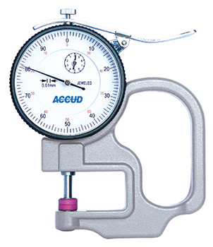 ACCUD - THICKNESS GAUGE 10MM 0.02MM ACC. CERAMIC ANVIL 0.01MM GRAD. AC443-010-11
