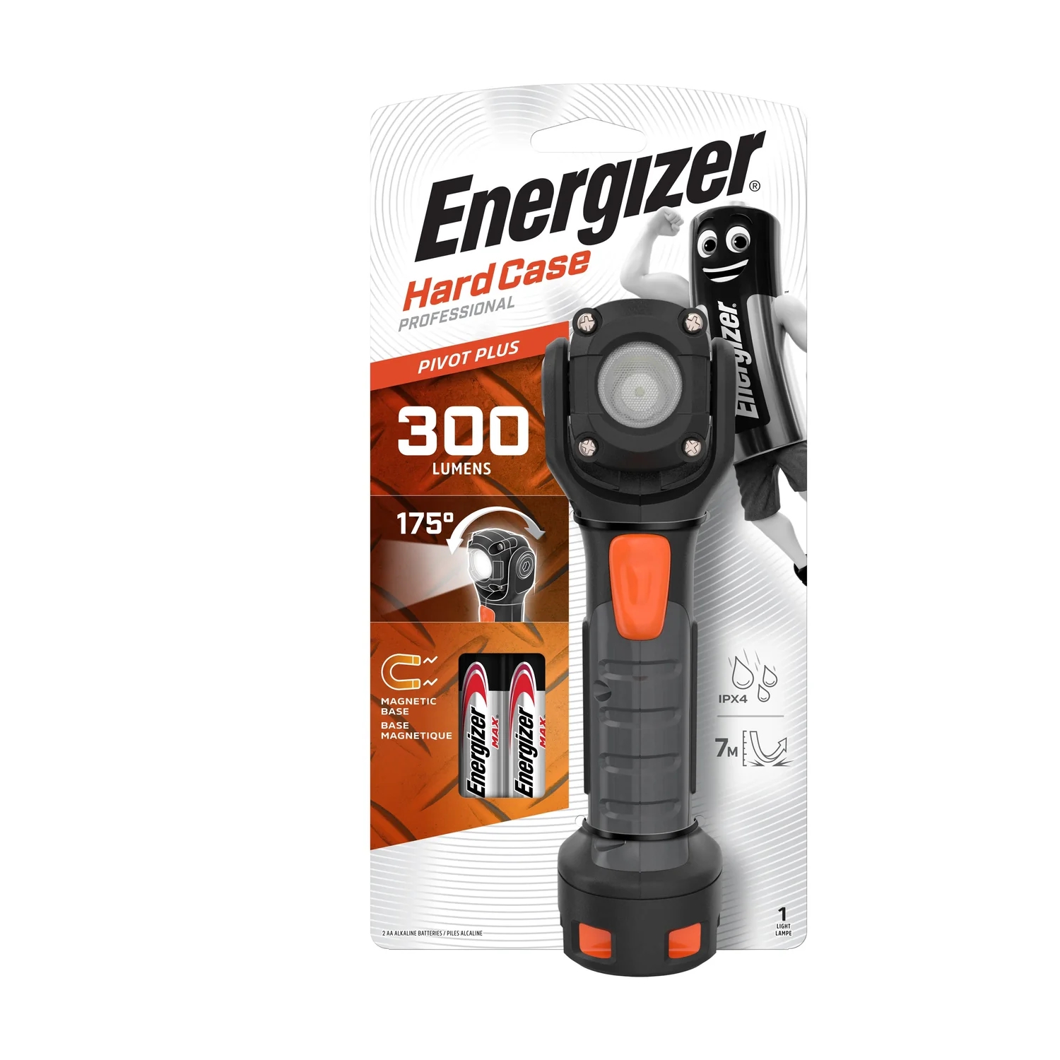ENERGIZER - HARDCASE PIVOT X2 AA 300 LUM E301340800