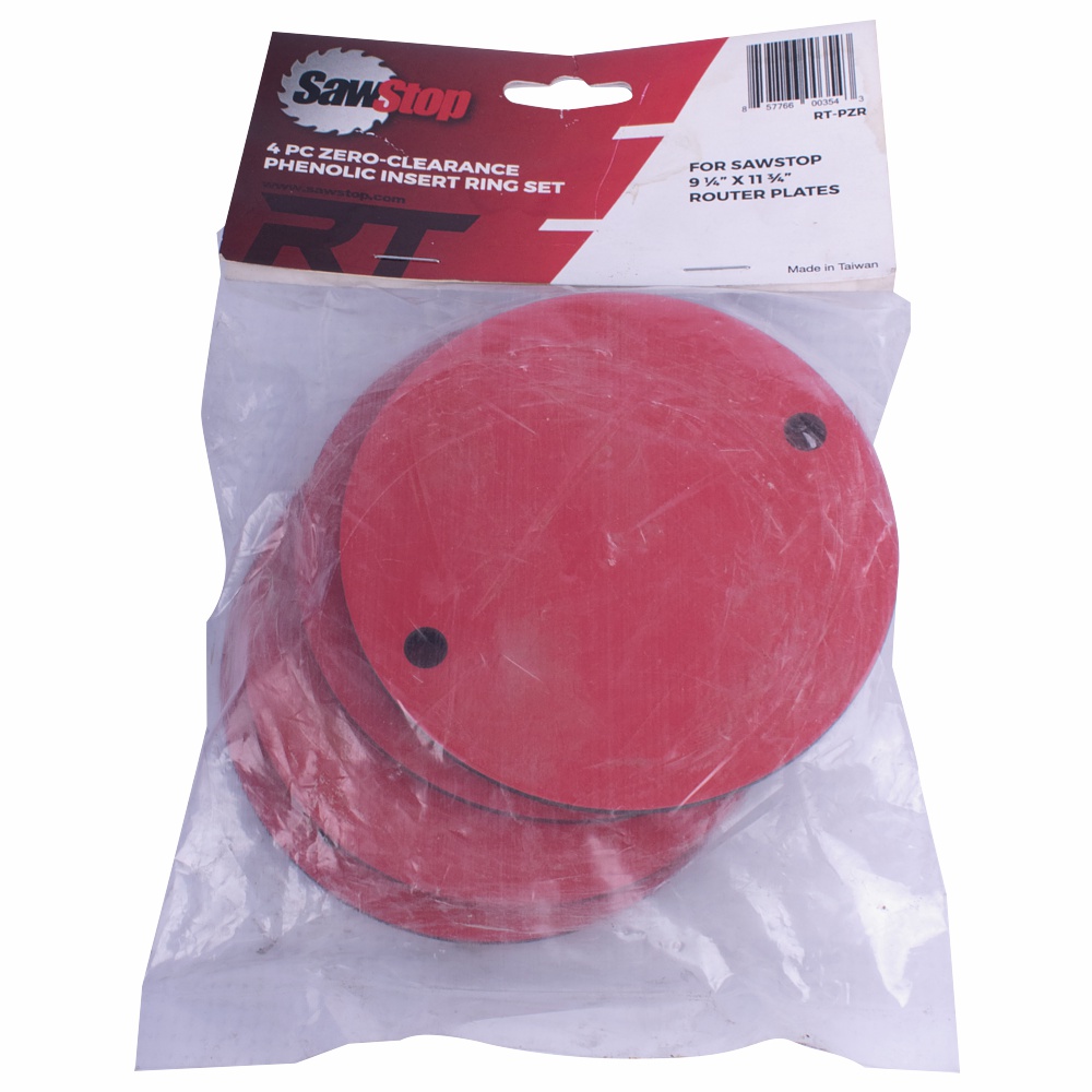 SAWSTOP PHENOLIC INSERT RING ZERO CLEARANCE 4PC SET FOR ROUTER LIFT