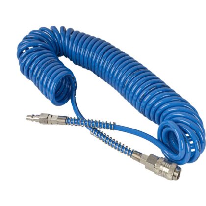 GAV - SPIRAL POLYP HOSE BLUE 5MMX8MMX8M WITH QUICK COUPLERS BX15PU8-5 SPR 0808