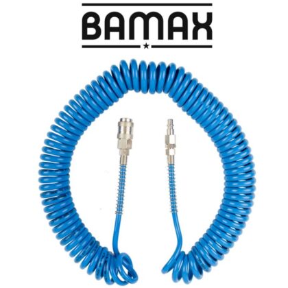 GAV - SPIRAL POLYP HOSE BLUE 5MMX8MMX12M WITH QUICK COUPLERS BX15PU12-5 SPR 1208