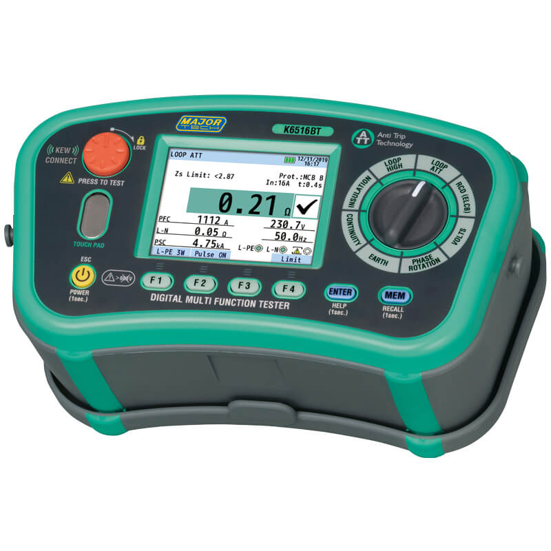 MAJOR-TECH - Bluetooth Multifunction Installation Tester, CAT IV 300VBluetooth K6516BT