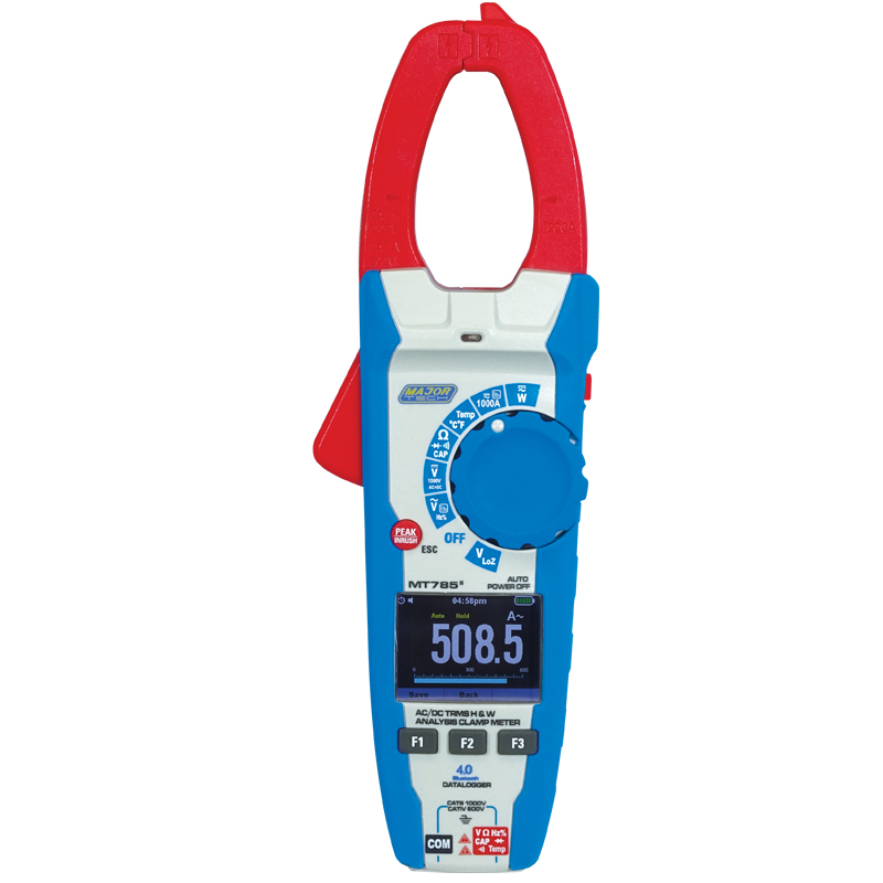 MAJOR-TECH - 1500V AC H & W Analysis Clamp Meter, CAT IV 600V MT785