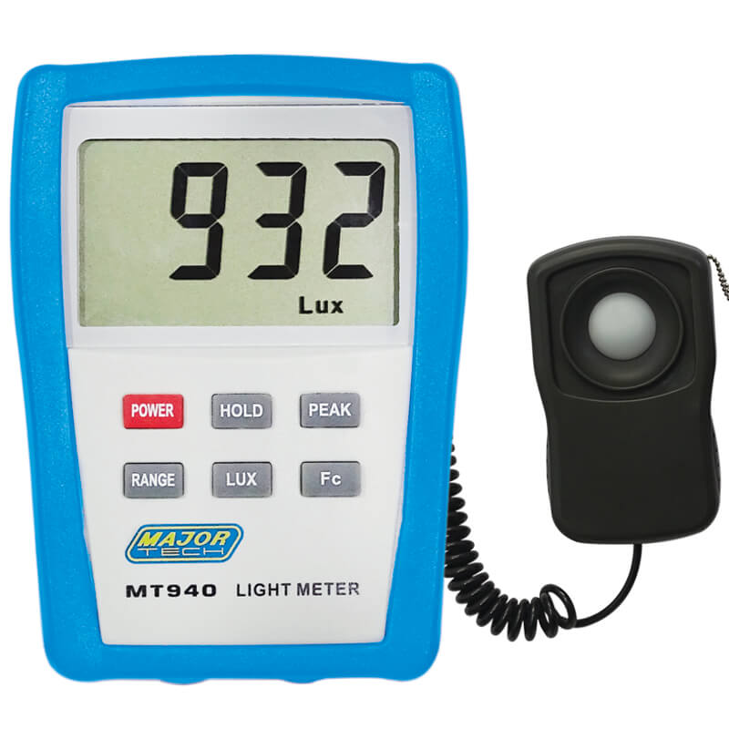 MAJOR-TECH - Light Meter, 200 Lux to 200 000 Lux MT940