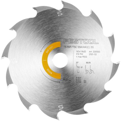 FESTOOL - SAW BLADE WOOD RIP CUT HW160X1,8X20 PW12 FES205550