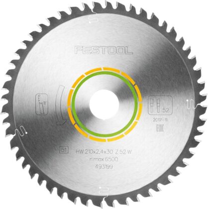 FESTOOL FINE TOOTH SAW BLADE 210X2,4X30 W52 FES493199