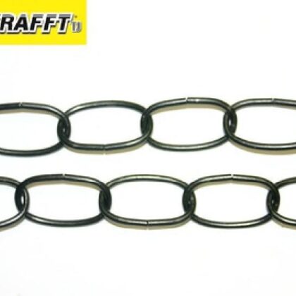 KRAFFT DECORATIVE OVAL LINK CHAIN BLACK 15M - CHDECBL